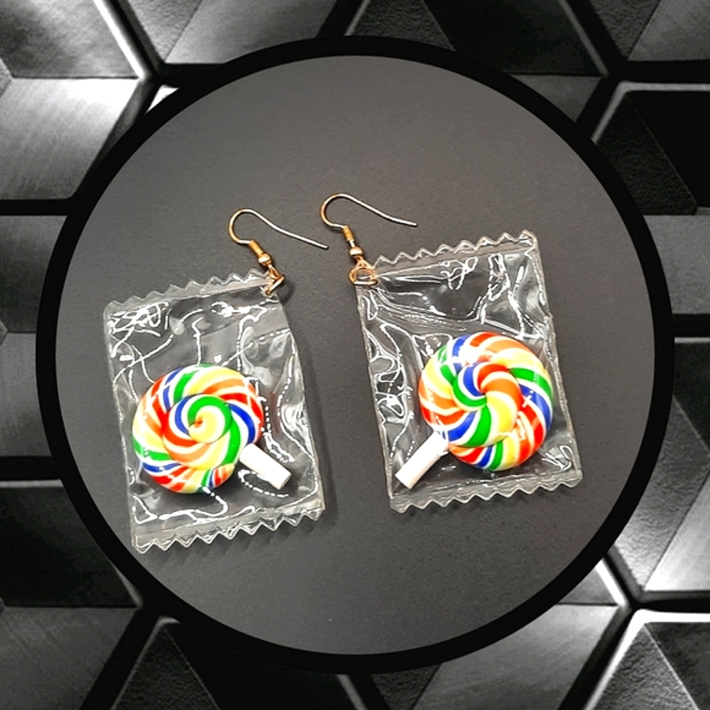 NWOT - Women's Wrapped Lollipop Dangle Earrings